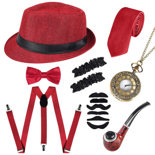 Men’s 1920s Gatsby Costume Kit – Deluxe Vintage Accessories Set