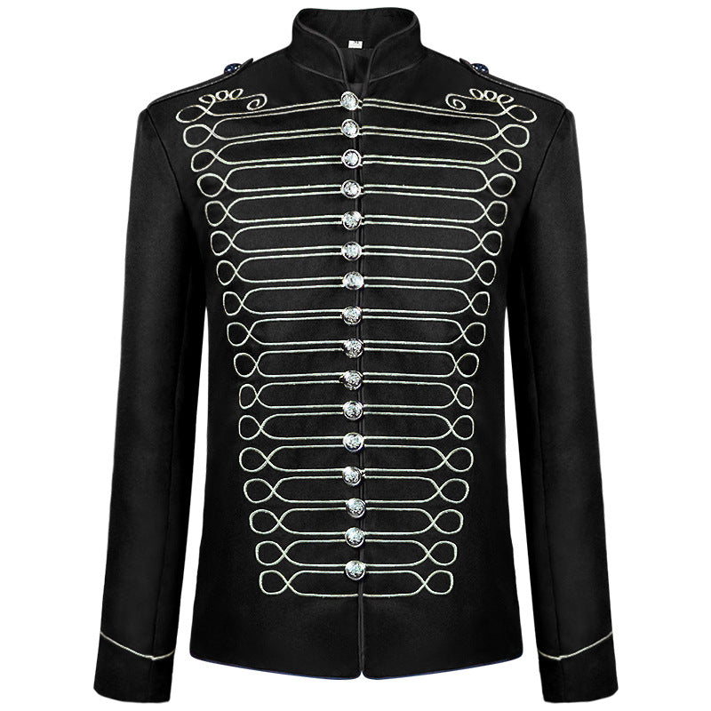 Men's Vintage Retro Gothic Steam Drummer Parade Jacket Matching Band Uniform