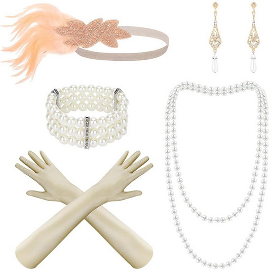 5 Pieces Flapper Gatsby 1920s Accessory Set