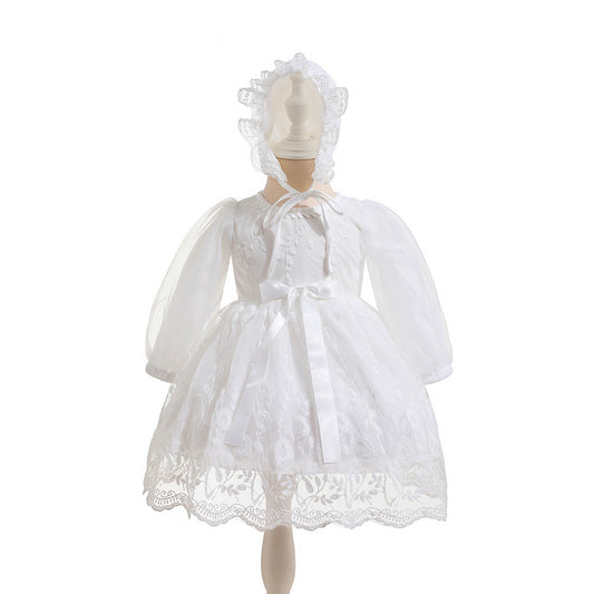 Long Sleeve Baby Girl Christening Dress – MEEJOY