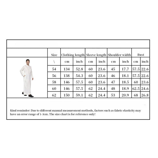 Mens Muslim Clothing Saudi Arab Long Sleeve Thobe Islamic Jubba Kaftan Long Robe Bisht