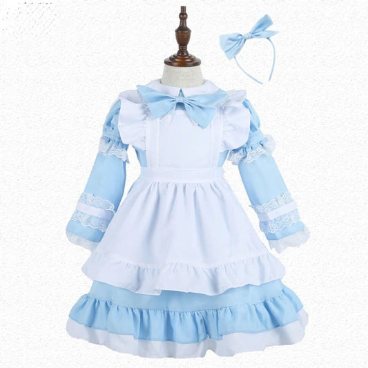 Girls Alice Costume Party Book Week Kids Child Easter Fancy Dress Cosplay