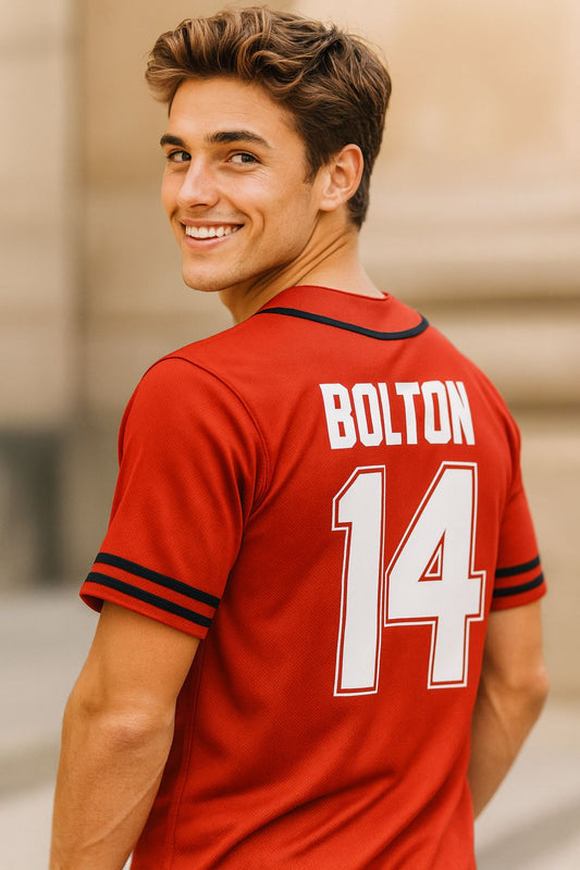 Zac Efron #14 Troy Bolton Wildcats High School Musical Baseball Jersey Red
