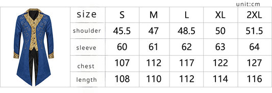 European Halloween Medieval Tailcoat – Vintage Punk Men's Jacket