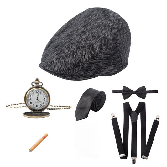 Mens Gangster 1920s Gatsby Costume Accessory Set