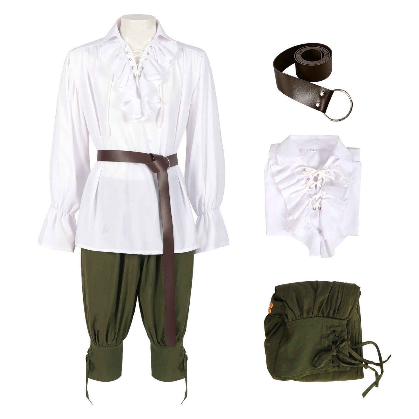 Medieval Civilian Costume Adult Renaissance Reenactment Theater Cosplay Pant Top
