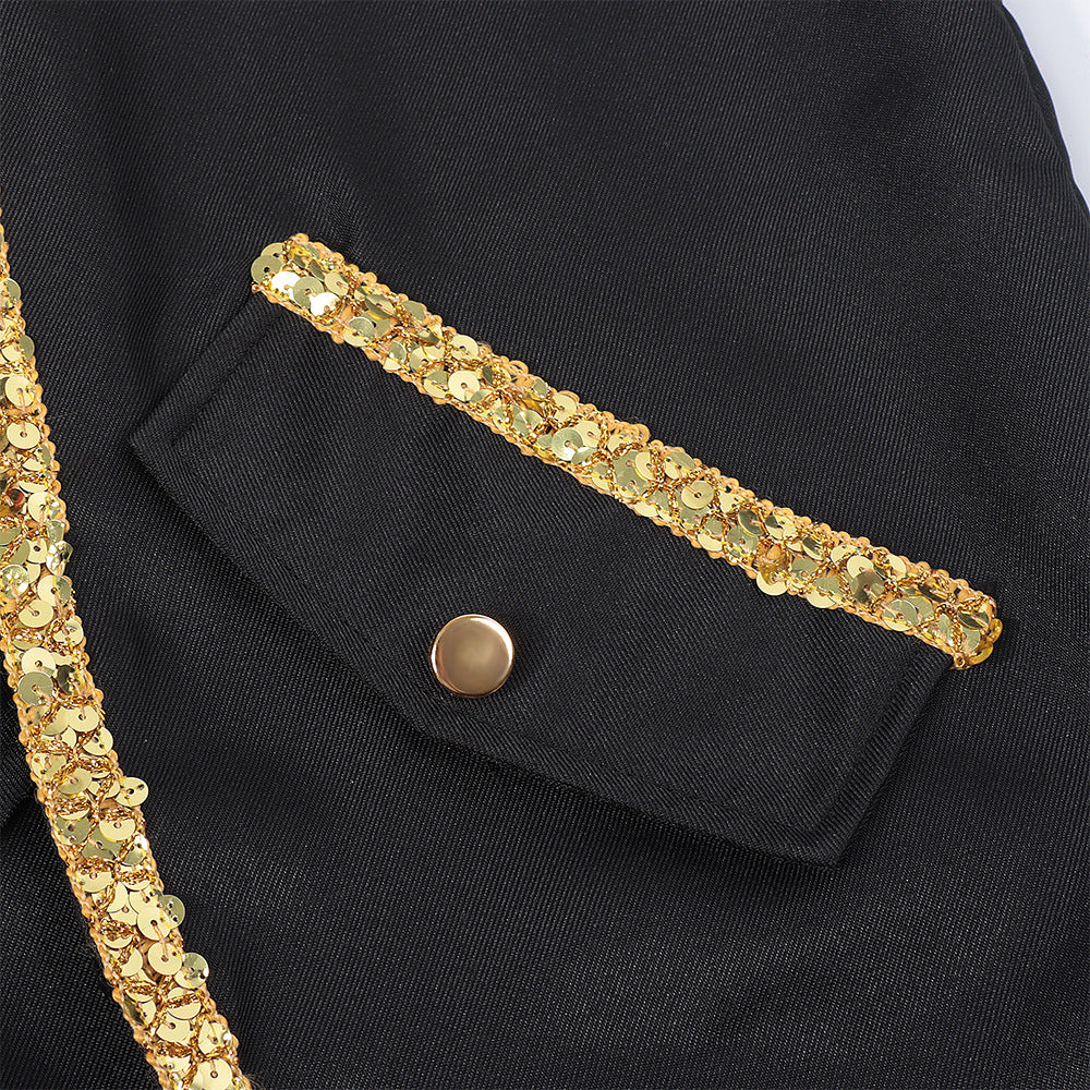Men Vintage Steampunk Costume Tailcoat Jacket Gothic Victorian Retro Shining Edge Tuxedo Suit