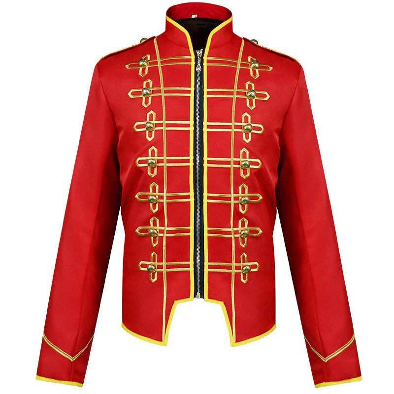 Retro Gothic Steampunk Drummer Parade Jacket Perfect for Band Uniform