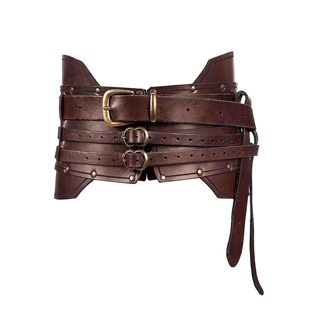 Renaissance Knight PU Leather Battle Belt – Armor Waist Cincher
