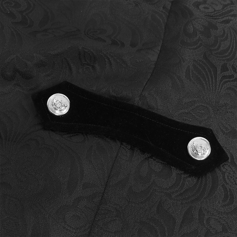 Men’s Steampunk Velvet Tailcoat – Victorian Formal Long Jacket
