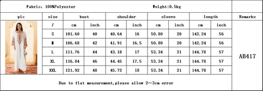 Muslim Women Embroidered Robe Autumn Winter Fashion Arab Dress Middle East Clothing Plus Size