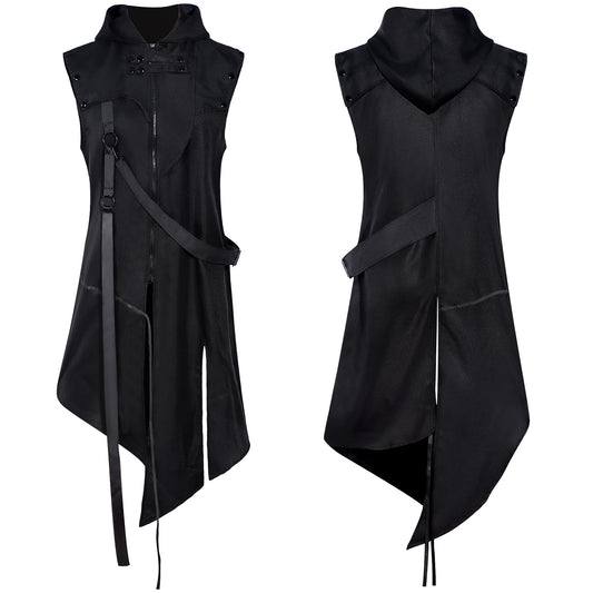 Men’s Gothic Hooded Sleeveless Coat – Punk/Steampunk Vest | S–3XL