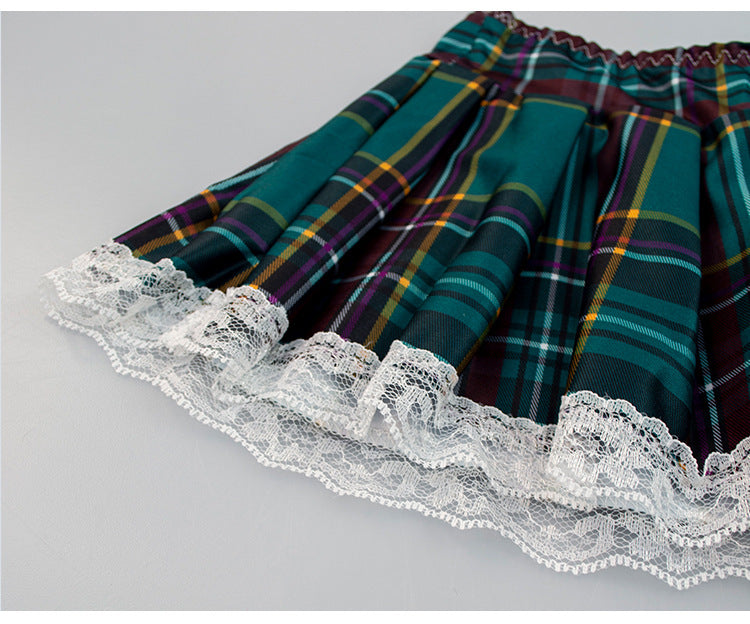 Women's Sexy School Girl Plaid Uniforms Cosplay Student Hottie Naughty Clothing Costumes Set