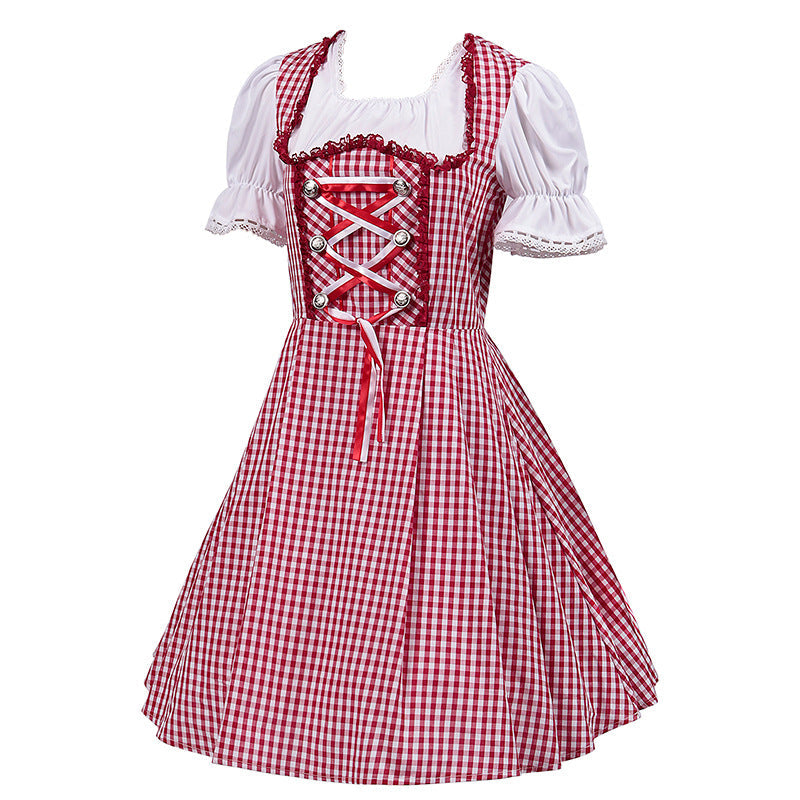 Authentic Halloween German Beer Girl Costume - Plus Size Barmaid Dress for Oktoberfest