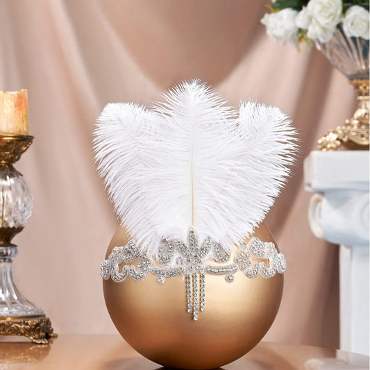 1920s Feather Flapper Headband – Gatsby Costume Hairpiece
