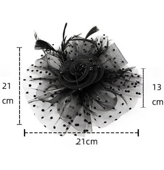 Vintage Feather Fascinator Headpiece black