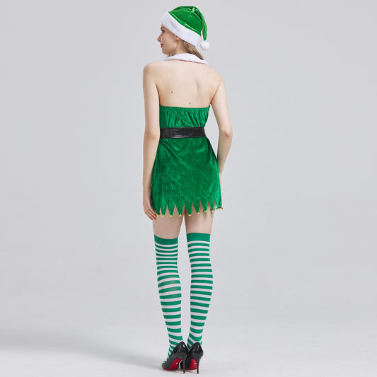 Xmas Party Theme Christmas Costume Dress COS Stage Performance