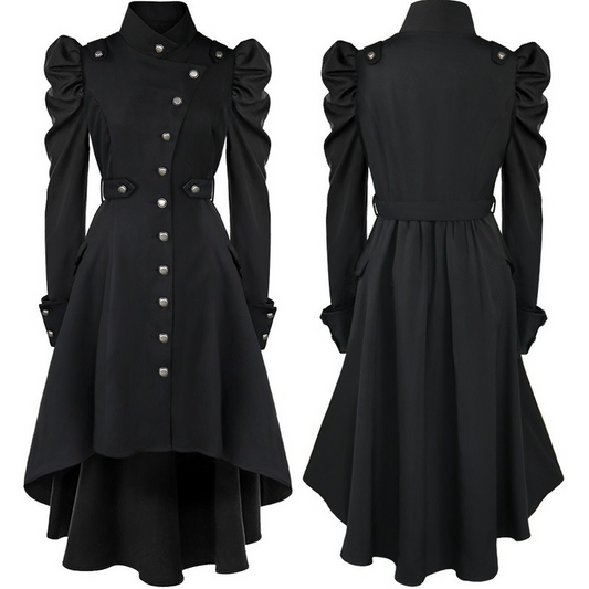 Women Medieval Steampunk Jacket Vintage Halloween Costumes Gothic Button Corset Tailcoat Tuxedo Uniform