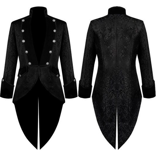 Men's Victorian Jacquard Tailcoat – Gothic Steampunk Costume Jacket