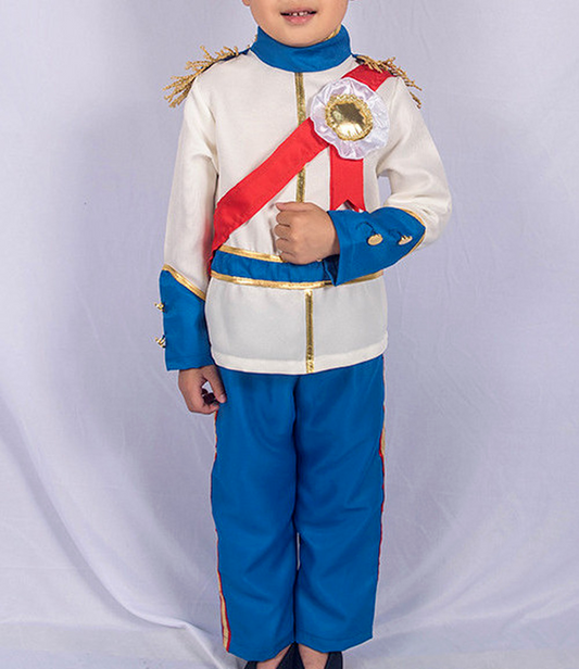 Kids Boys Prince Charming Costume Medieval Royal Prince Outfit Costume Aged 3-10