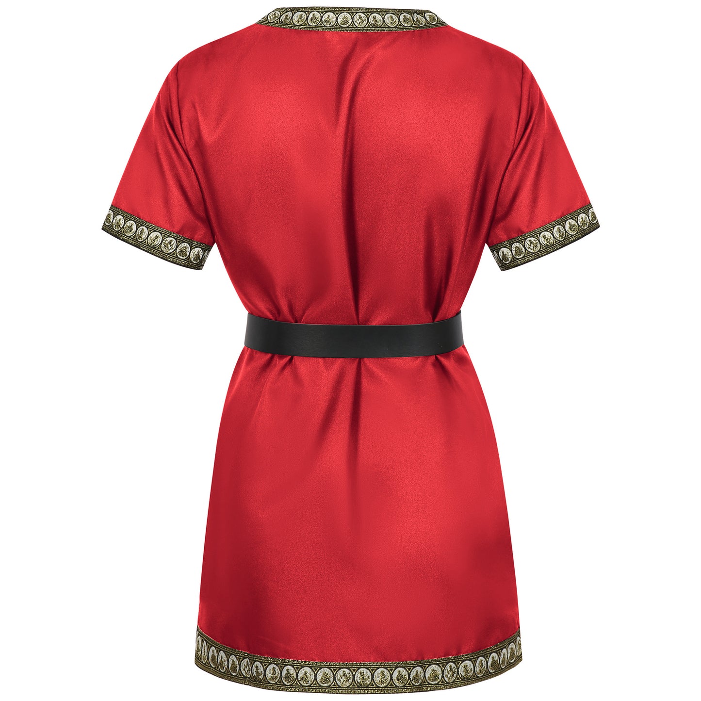 Mens Medieval Tunic Royal Knight Renaissance Crusader Halloween Costume Top with Belt
