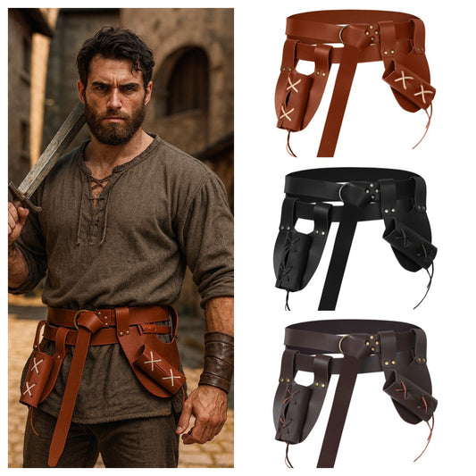 Nordic Viking Medieval Scabbard Belt Knight Renaissance Celtic LARP Cosplay Armor