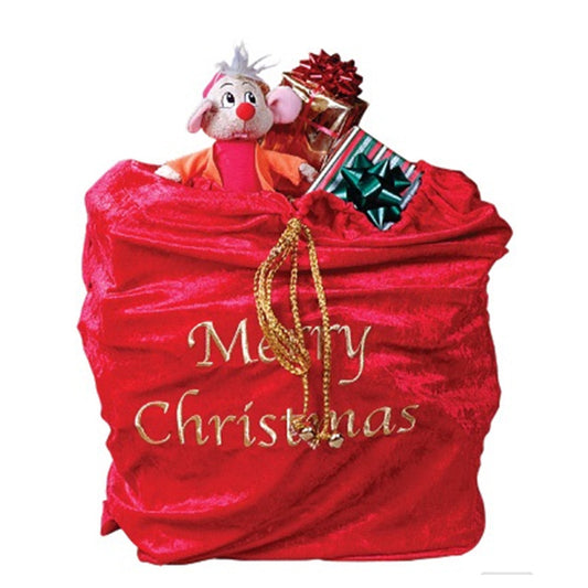 Large Christmas Gift Bag Santa Sack Red Velvet Merry Christmas Lucky Bag 75×89cm