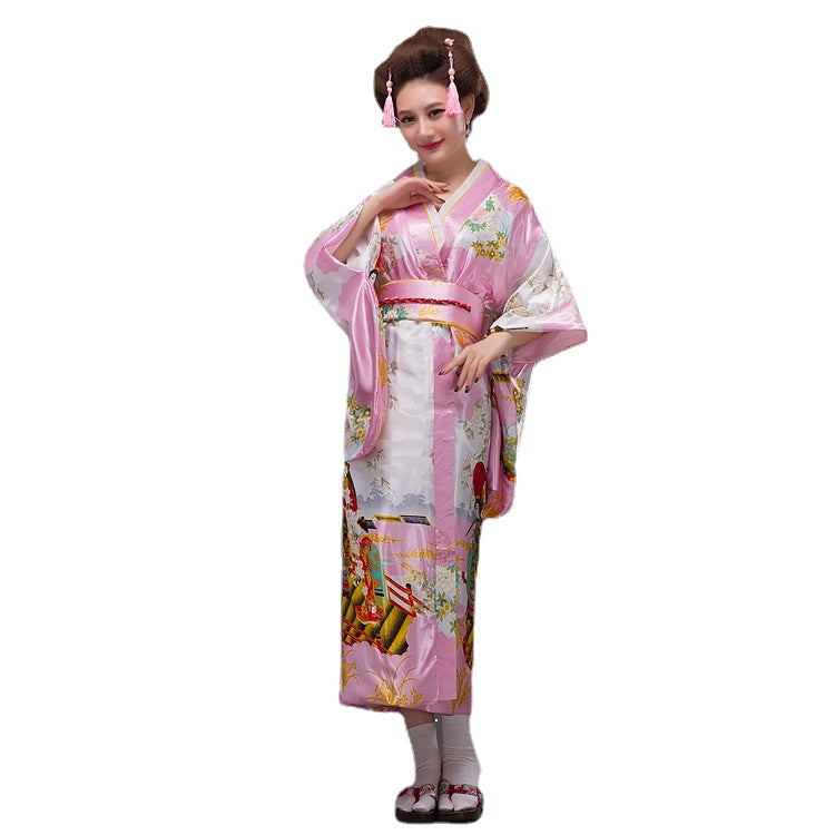 Japanese Womens Traditional Kimono Yukata Costumes Cosplay for Photography