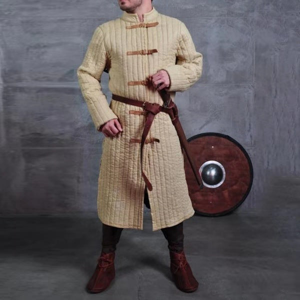 Medieval Warrior Gambeson Knights LARP Thick Padded Armor Coat Cosplay Jacket Aketon Outfit