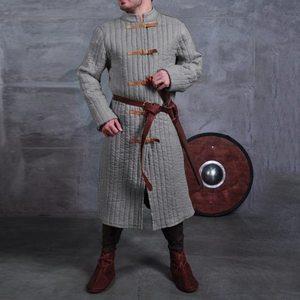 Medieval Warrior Gambeson Knights LARP Thick Padded Armor Coat Cosplay Jacket Aketon Outfit