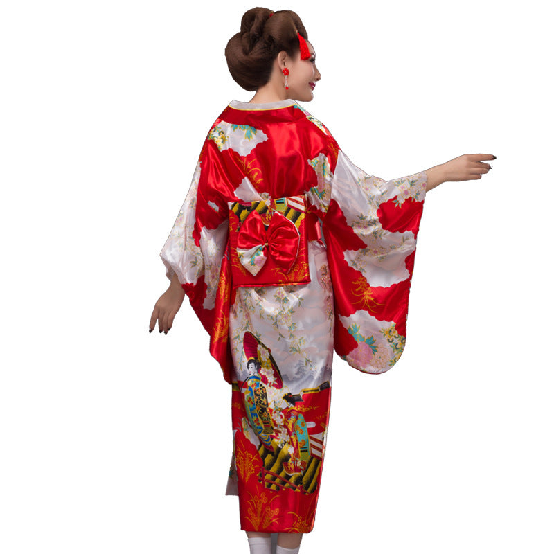 Japanese Womens Traditional Kimono Yukata Costumes Cosplay for Photography