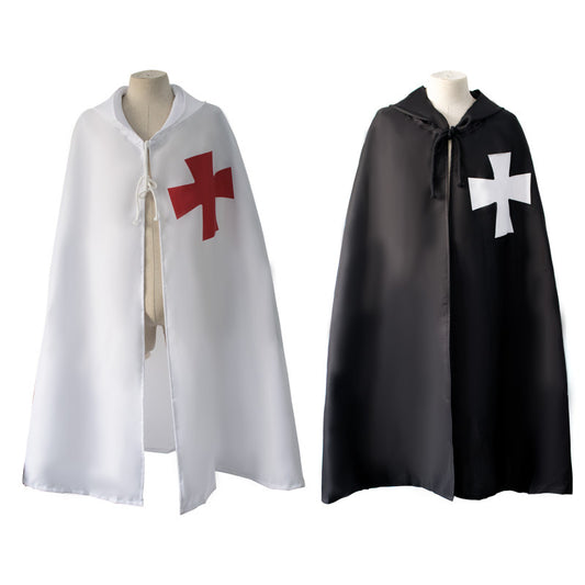 Crusader Cosplay Templar Knight Cross C Cloak Robe Medieval Costume