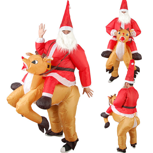 Christmas Funny Cartoon Doll Costume | Inflatable Reindeer Costume for Adults