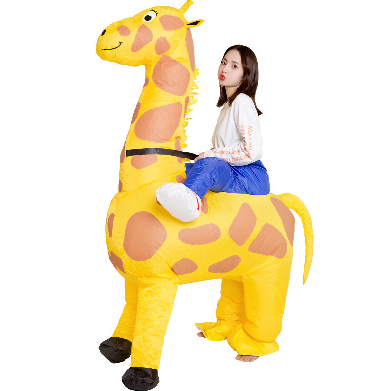 Funny Cartoon Doll Clothing, Funny Walking Animals, Giraffe Inflatable for Children and Adults