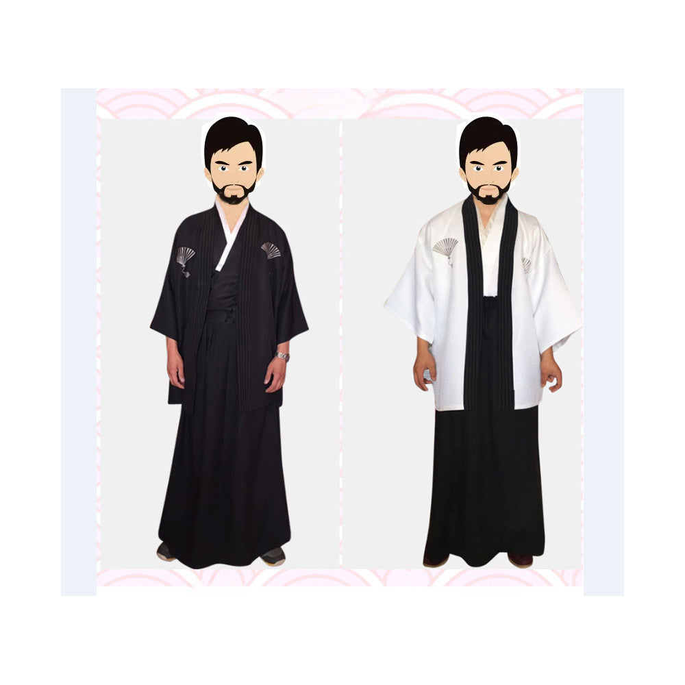 Step Back in Time with our Traditional Period Mens Kimono Costume: Samurai Uniform