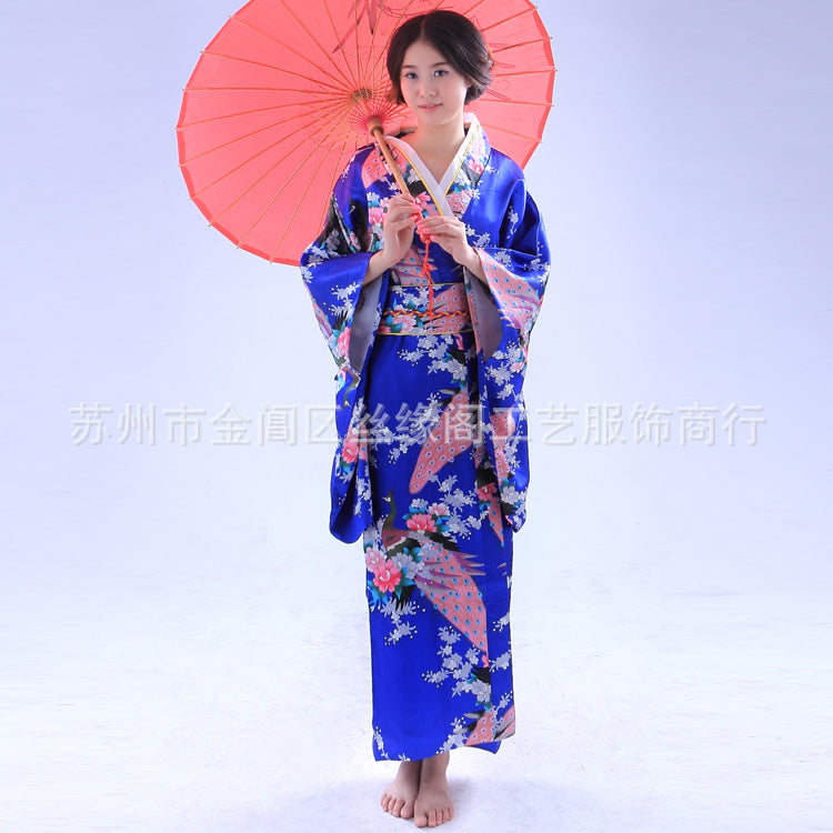 Japanese Womens Traditional Kimono Yukata Costumes Cosplay for Photography