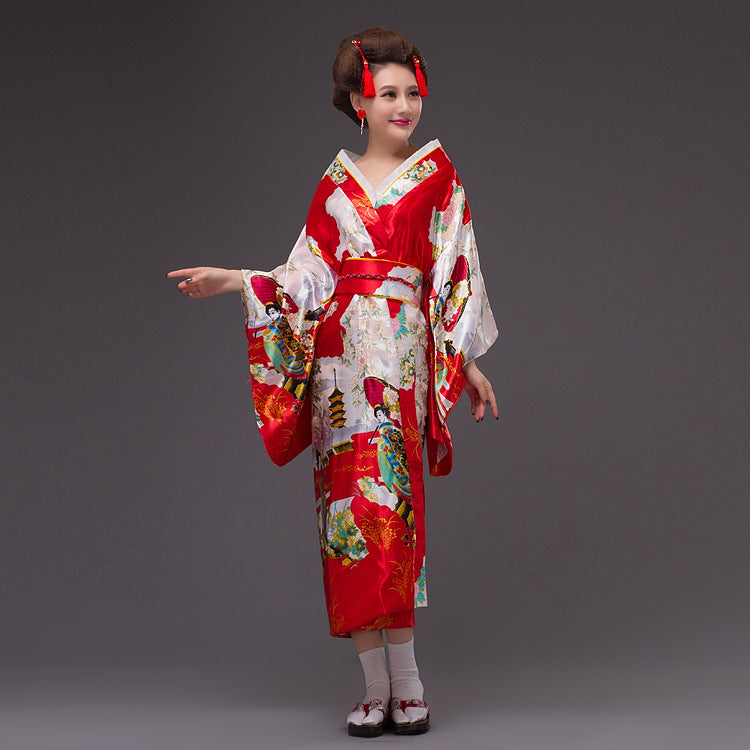 Japanese Womens Traditional Kimono Yukata Costumes Cosplay for Photography