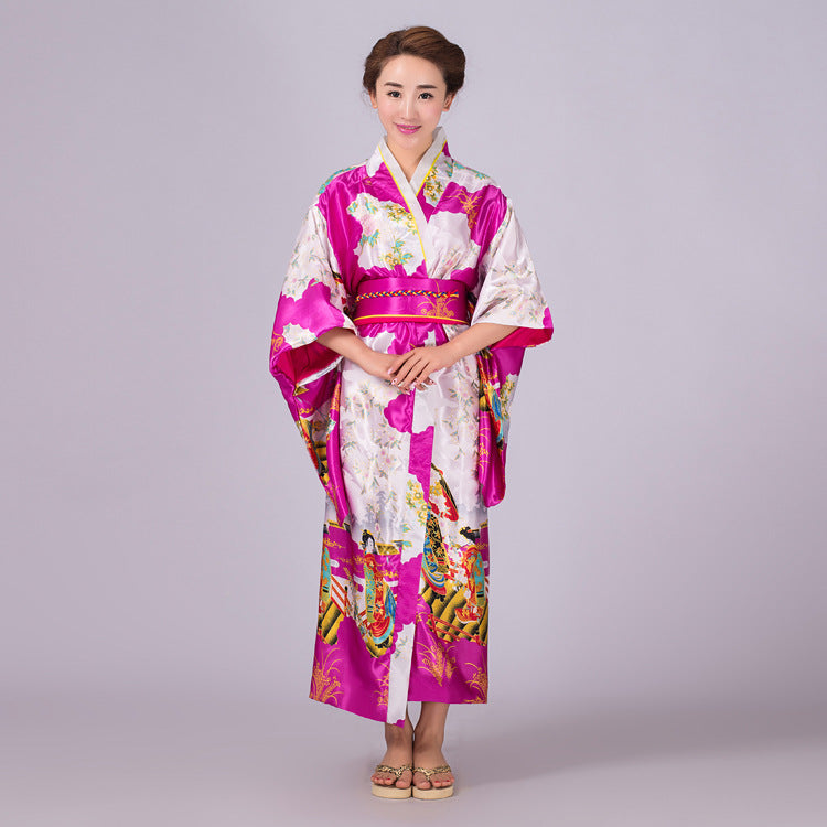 Japanese Womens Traditional Kimono Yukata Costumes Cosplay for Photography