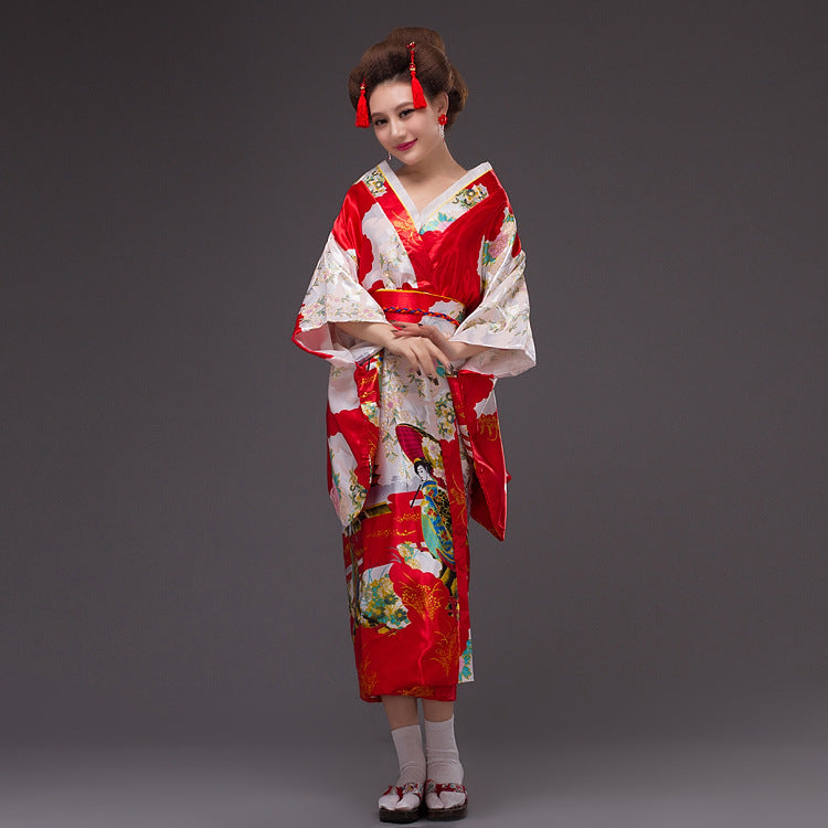 Japanese Womens Traditional Kimono Yukata Costumes Cosplay for Photography