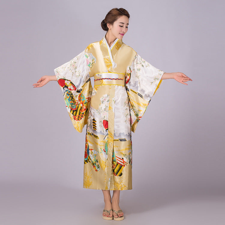 Japanese Womens Traditional Kimono Yukata Costumes Cosplay for Photography