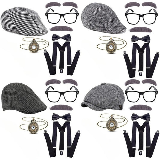Mens Gangster 1920s Gatsby Costume Accessory Set Old Man