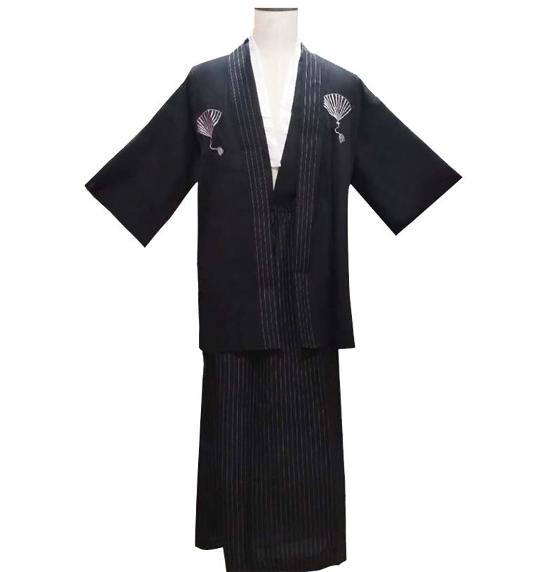 Step Back in Time with our Traditional Period Mens Kimono Costume: Samurai Uniform