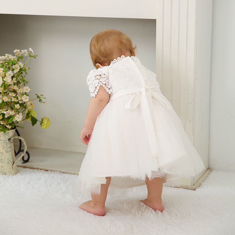 Elegant Lace Baby Baptism Christening Gown Blessing Princess Dress