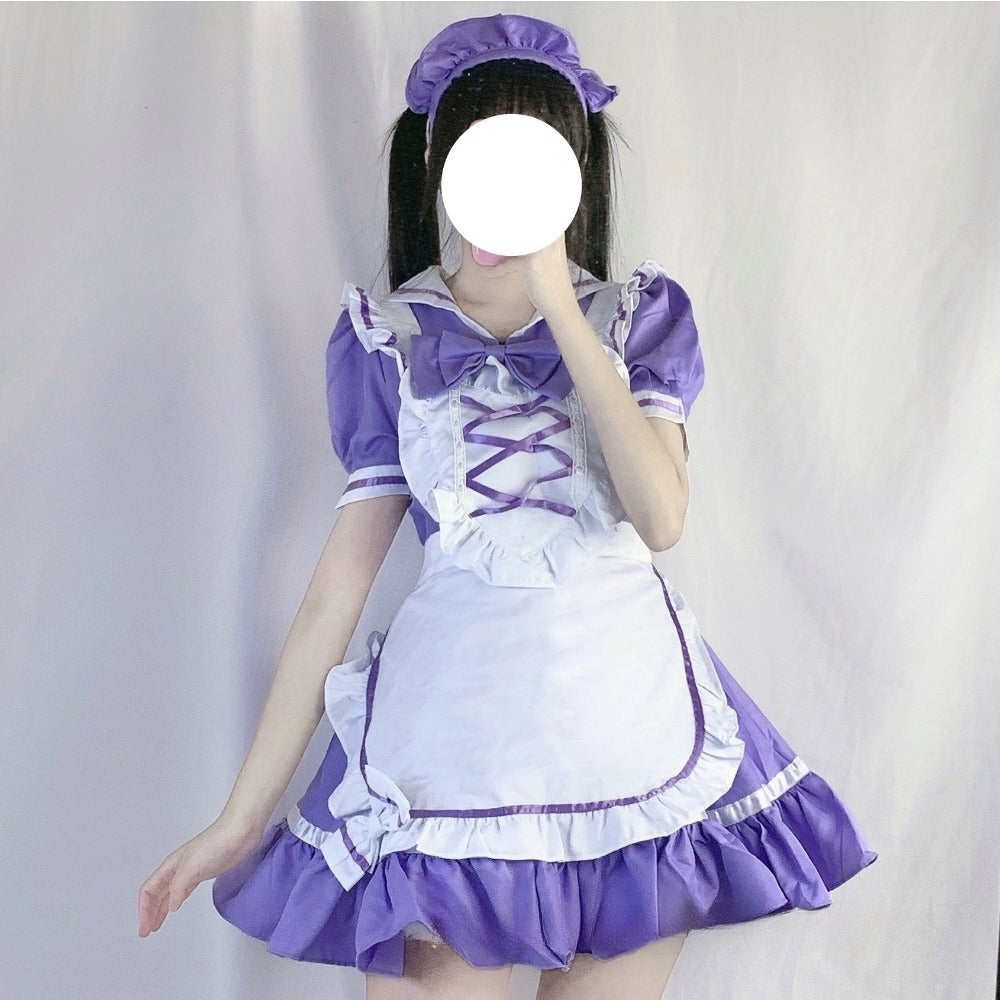 Purple Maid Costume Pure Hearted Maid Costume Fun Set Cute Girl Anime Costume