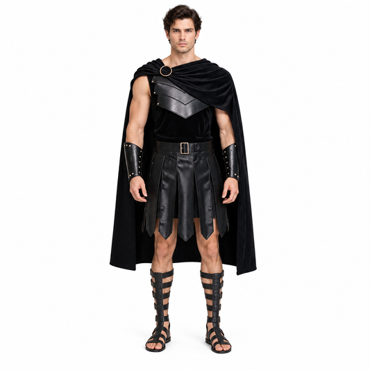 Men's Medieval Warrior Costume Set – Knight Spartan Gladiator Outfit MEEJOY