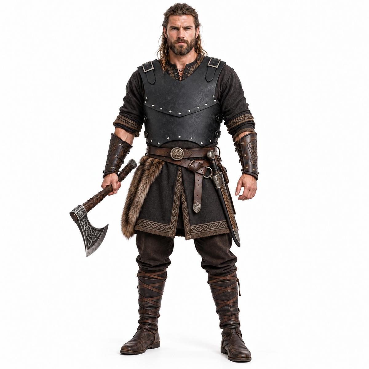 Men's Medieval Viking Breastplate – Double Layer Costume Chest Armour