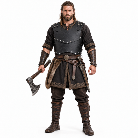 Men's Medieval Viking Breastplate – Double Layer Costume Chest Armour