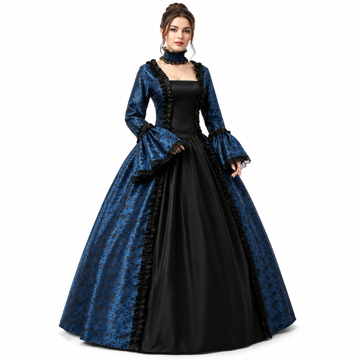 Renaissance Medieval Victoria Women Party Dress Palace Retro Skirt