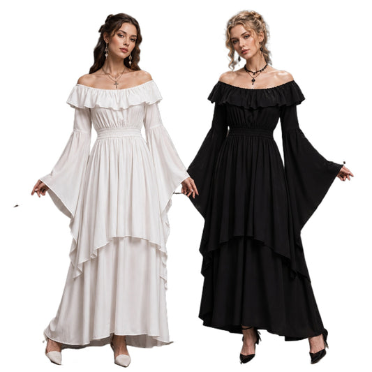 Embrace the Elegance of Steampunk Gothic Victorian Fashion with our Long Sleeve Women's Dress