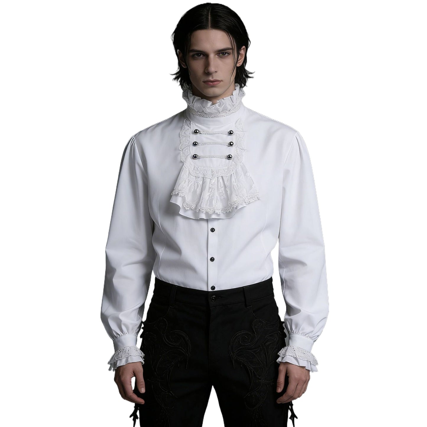 Men's Pirate Shirt – Gothic Vampire Renaissance Steampunk Costume Top